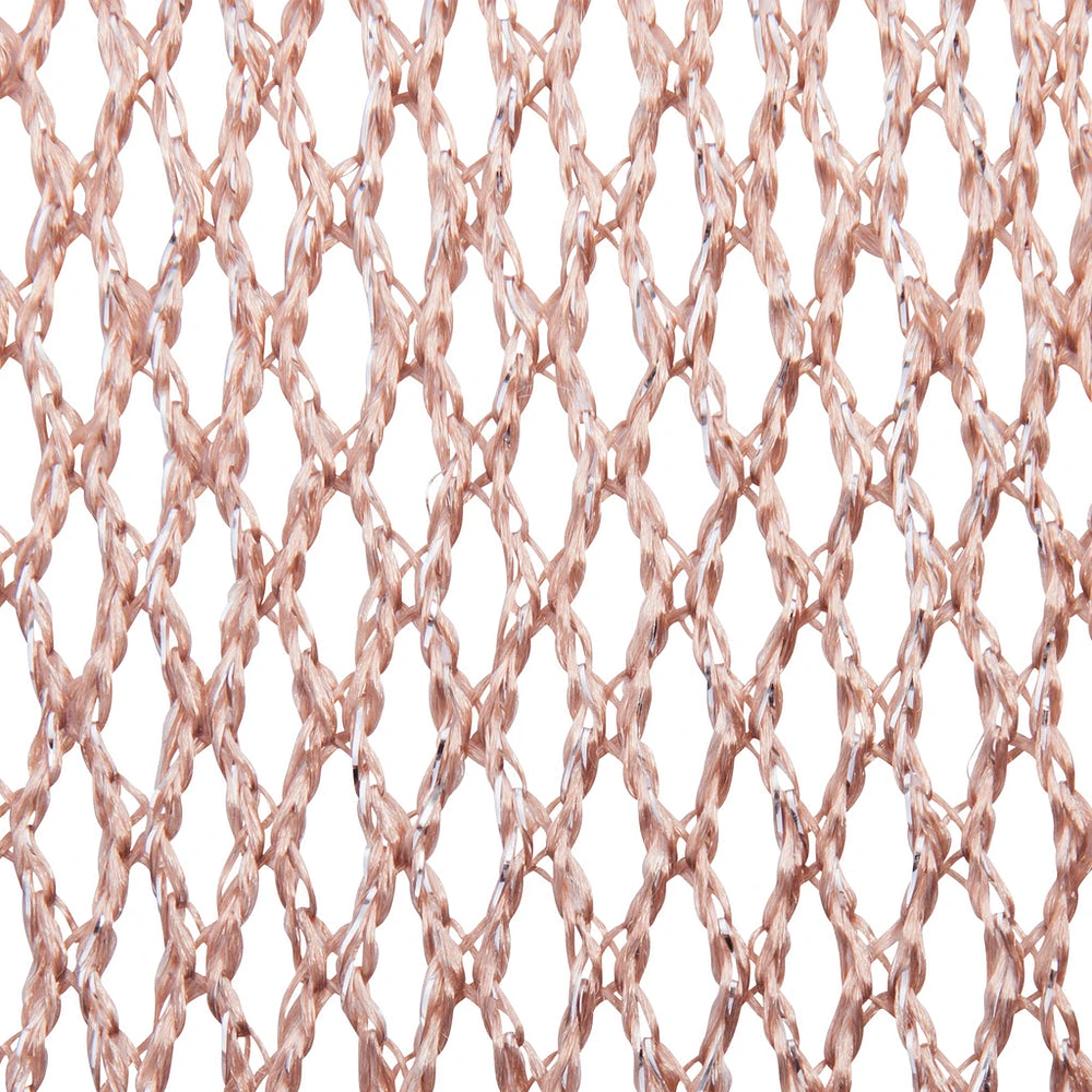 Rose Gold Long Crochet Scarf