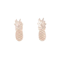 Rose Gold Pineapple Earrings