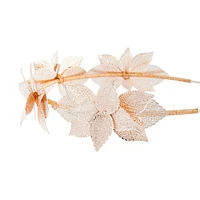 Rose Gold Cluster Leaf Headband