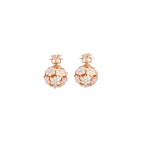 Rose Gold Flower Switch Earrings