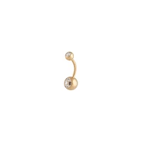 Gold Diamante Ball Belly Bar