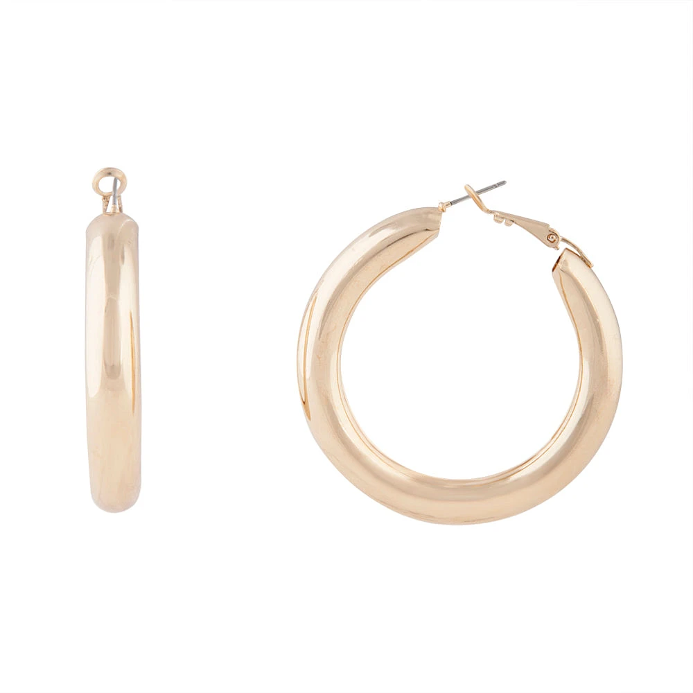 Gold Chunky Hoop Earrings