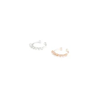 Mixed Metal Dainty Diamante Pack Septum