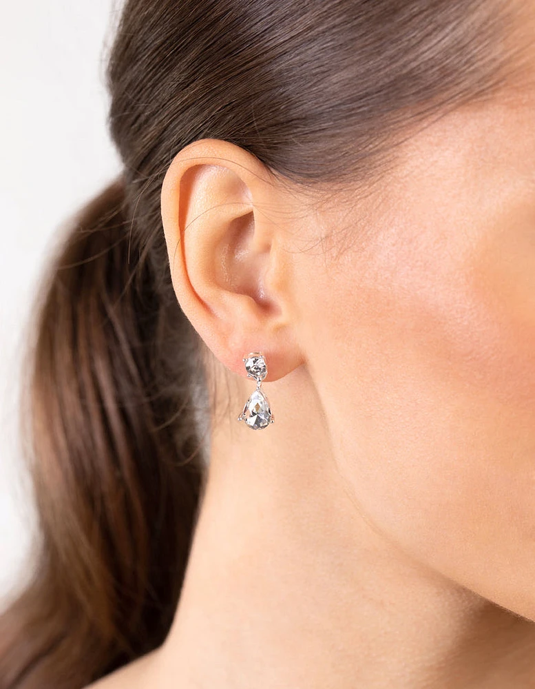 Mini Angelina Crystal Stud & Teardrop Earrings