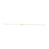 Gold Plated Cut Out Fine Heart Bracelet