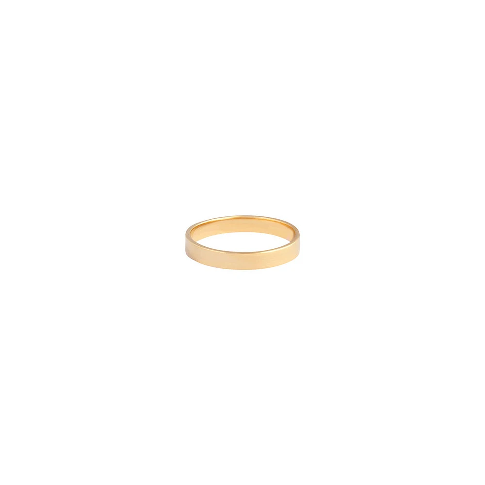 Gold Plated Sterling Silver Plain Band Ring