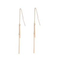 Gold Chain & Bar Drop Earrings