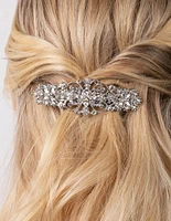 Silver Multi Diamante Barrette