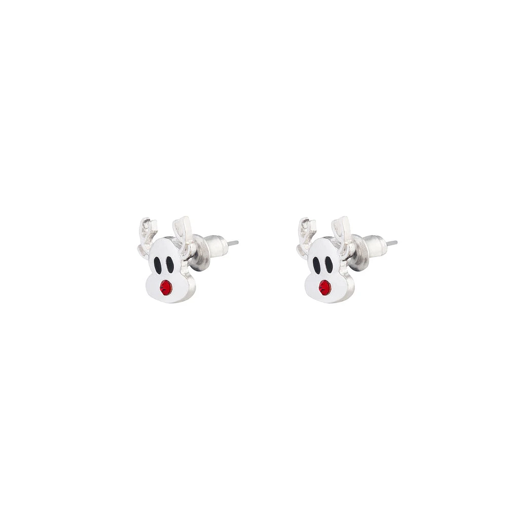 Silver Rudolph Stud Earrings