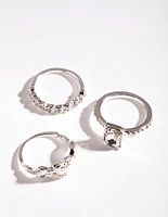 Silver Baguette Multi Stack Ring