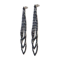 Midnight Gunmetal Loop Cup Chain Earrings