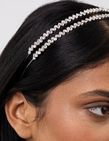 Diamante Double Row Zig Zag Headband