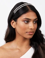 Diamante Double Row Zig Zag Headband