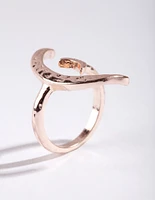 Rose Gold Crescent Moon Open Ring