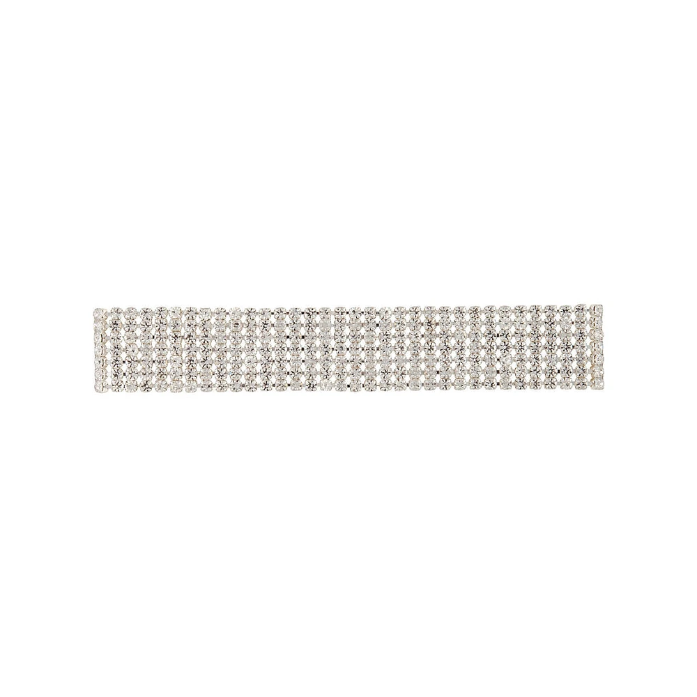 Silver Thick Diamante Choker