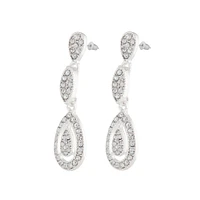 Silver Diamante Stone Set Cut-Out Earring