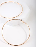 Gold Classic Tube Hoop Earrings