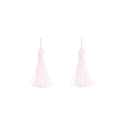 Silver Mini Pink Tassel