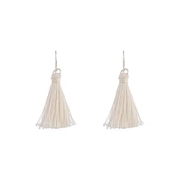 Silver Mini Tassel Earrings