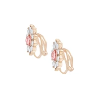 Pink Gold Floral Clip On Earring 5-Pack