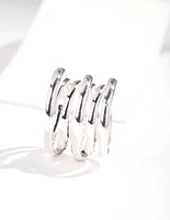 Silver Layered Band Ring