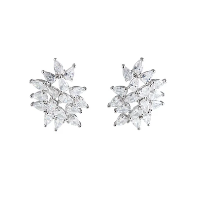 Statement Navette Crystal Cluster Stud