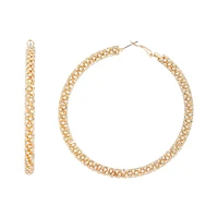 Gold Large Diamante Cup Chain Hoop