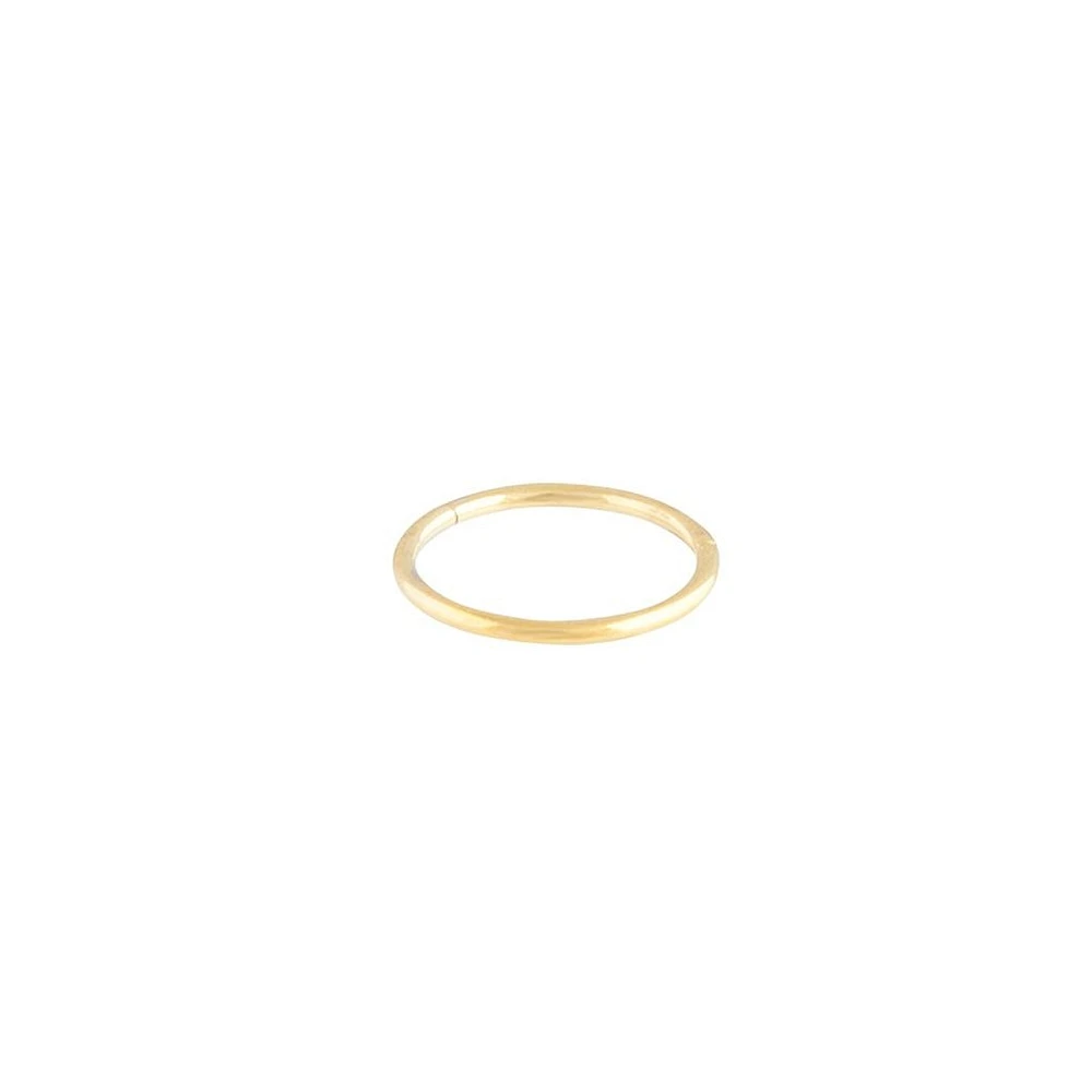 Gold Thin Clicker Hoop Earring