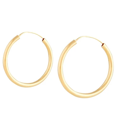 Gold Plated Sterling Silver Hoop Earrings