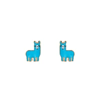 Glitter Llama Stud Earrings