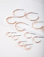 Rose Gold Sleeper Earring 6-Pack