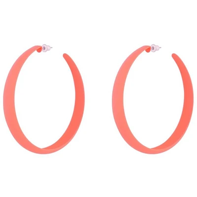 Pink Neon 3/4 Hoop Earrings