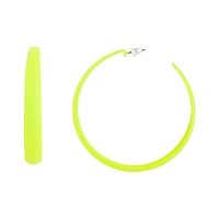 Neon Yellow 3/4 Hoop Earrings