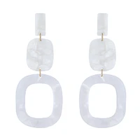 Marbled Acrylic Drop Earrings