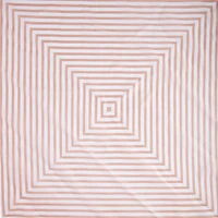 Blush White Square Stripe Bandana Hair Scarf