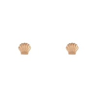 Small Seashell Gold Stud Earrings