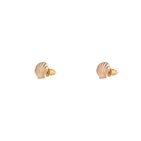 Small Seashell Gold Stud Earrings