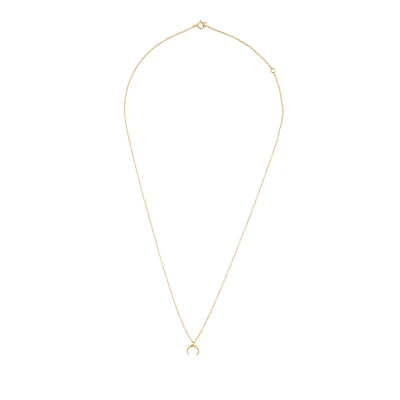 Gold Plated Sterling Silver Crescent Moon Necklace