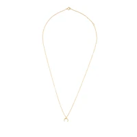 Gold Plated Sterling Silver Crescent Moon Necklace