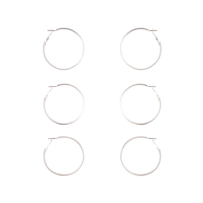 Silver Gold Gunmetal Glitter Hoop Earring Pack