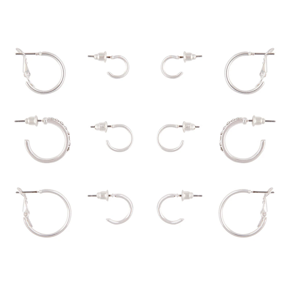 Silver Variety Hoop 6-Pack