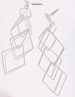 Silver Fine Diamond Cut Earrings