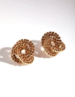 Gold Knot Stud Earrings