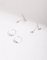 Sterling Silver Ball Mix Earring Pack