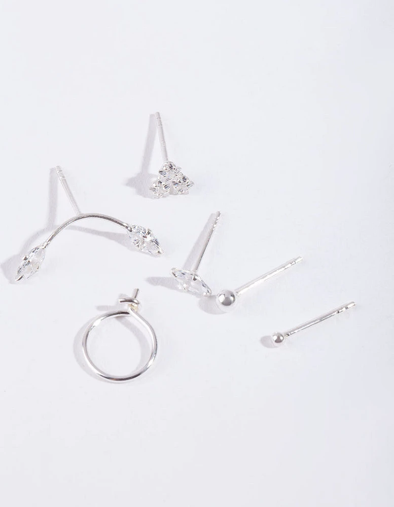 Sterling Silver Stud Earring Pack