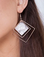 Rose Gold Irredescent Earrings