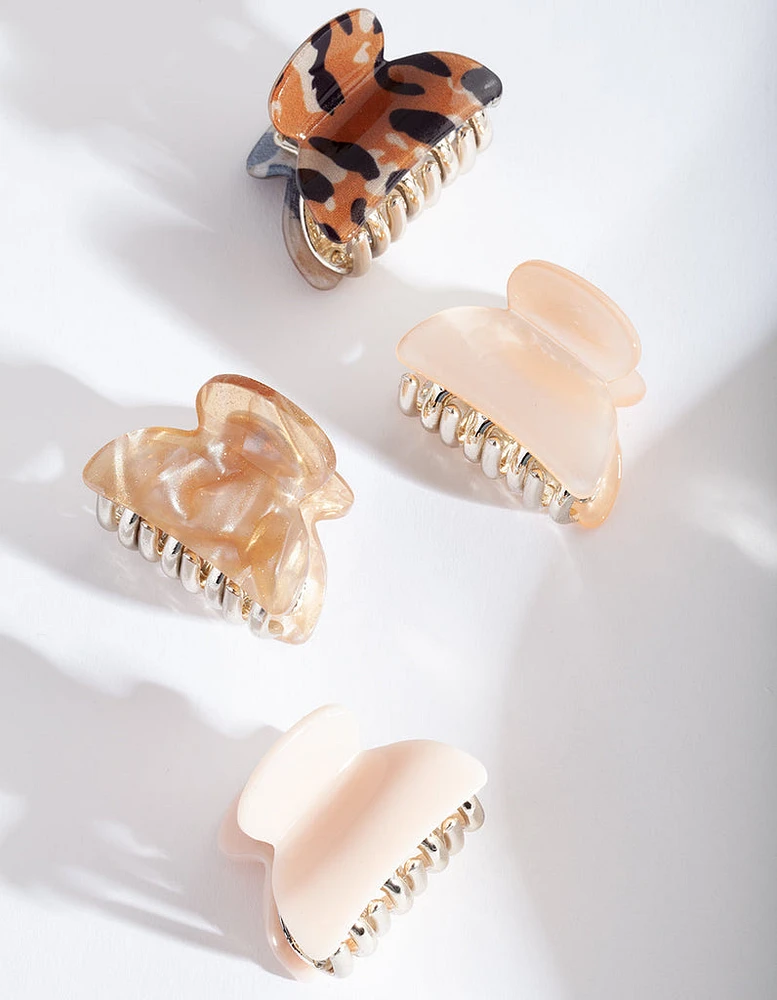 Blush Neutral Claw Clip 4-Pack