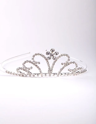 Kids Silver Pretty Tiara Headband