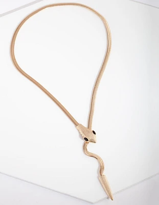 Gold Snake Wrap Necklace