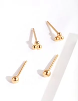 Gold Plated Sterling Silver Ball Cluster Pack Earring